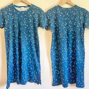 LAKE 100% Organic Pima Cotton Navy Star Nightgown